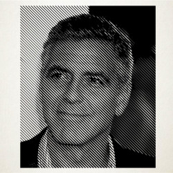 Vinilo adhesivo del retrato de George Cloney